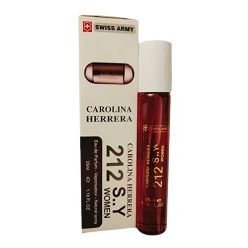 عطر و ادکلن جیبی سوئیس آرمی کارولینا هررا 212 سکسی زنانه ادو پرفیوم 35 میل عطرافرا