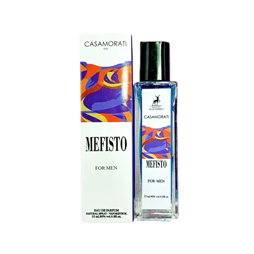 عطر جیبی الحمبرا زرجف کازاموراتی مفیستو ادو پرفیوم 35 میل شرکتی عطرافرا