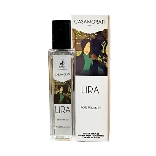 عطر جیبی الحمبرا زرجوف کازاموراتی لیرا ادو پرفیوم 35 میل شرکتی عطرافرا