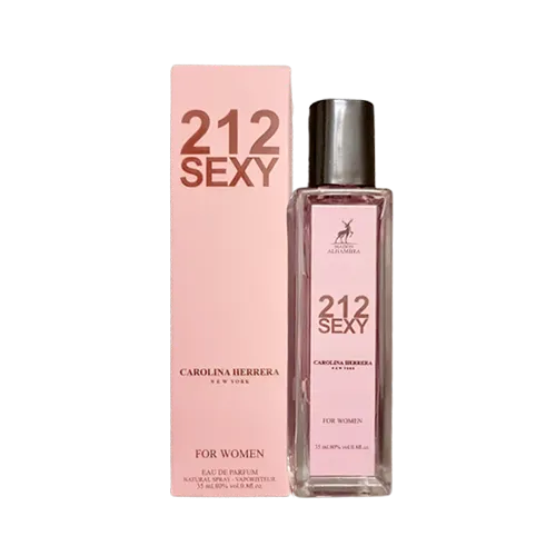 ادکلن جیبی الحمبرا کارولینا هررا 212 سکسی ادو پرفیوم 35 میلی لیتر عطرافرا