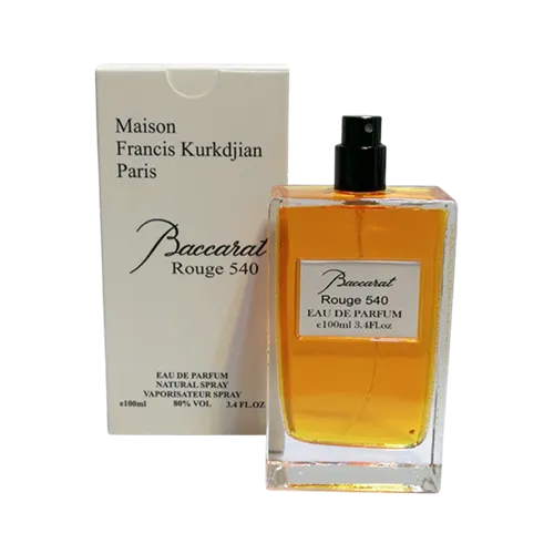 تستر جعبه سفید میسون فرانسیس کورکجان (کرکجان) باکارات رژ سفید 540 ادوپرفیوم اماراتی 100 میل عطرافرا